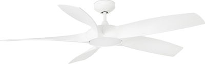 Faro Barcelona Cocos Smart 33548WP Ventilator de Tavan 137cm cu Lumină, WiFi și Telecomandă Alb