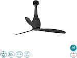 Faro Barcelona Eterfan Smart 32006WP Ceiling Fan 128cm with WiFi and Remote Control Matt Black