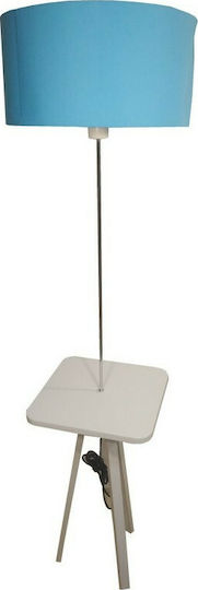 Epiplo-Fos Lampa de podea Î151xL40cm. cu Soclu pentru Bec E27 Albastru
