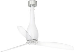 Faro Barcelona 32W 128cm Matt White/Transparent Eterfan Smart