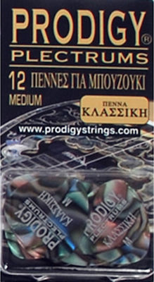 Prodigy Πένες Μπουζουκιού Κλασσική Medium Αbalone Πάχους 0.71mm Σετ 12τμχ