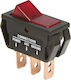 Carpoint Διακόπτης On/Off Αυτοκινήτου 12V 12V 20A με Led 30x14mm Κόκκινο