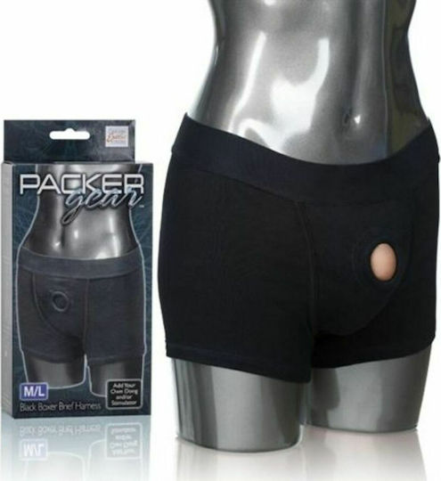 Calexotics Packer Gear Black Boxer Brief Harness Бельо в Черен цвят