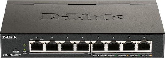 D-Link DGS-1100-08PV2 Managed L2 PoE+ Switch με 8 Θύρες Ethernet