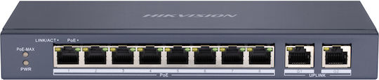 Hikvision DS-3E0310P-E/M Неуправляем L2 PoE+ Switch с 10 Портове Ethernet