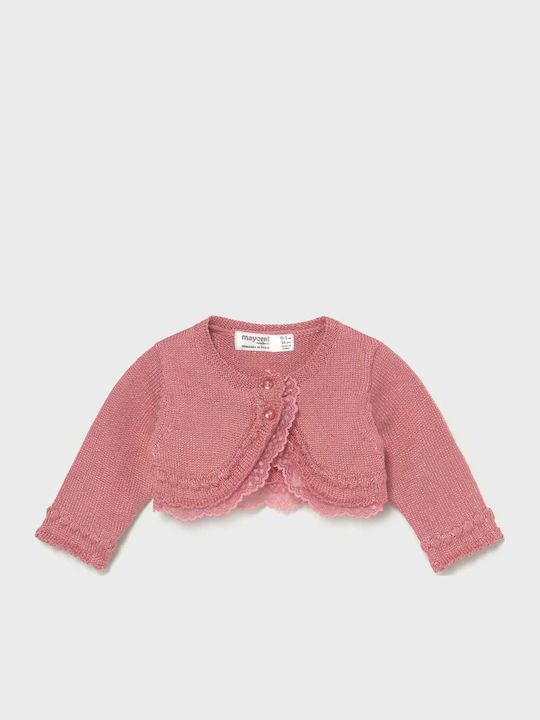 Kids Cardigan Knitted Pink
