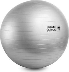 Mad Wave Gym Ball Μπάλα Pilates 75cm σε Ασημί Χρώμα
