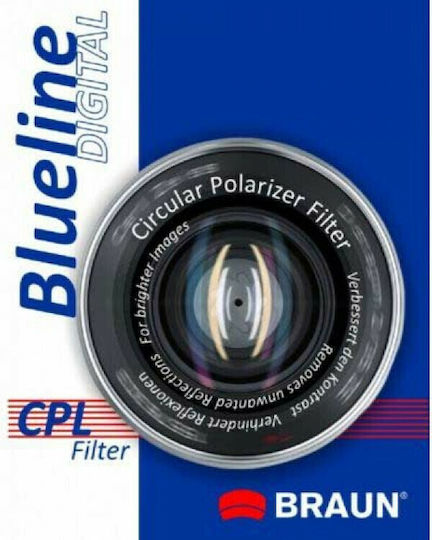 Braun Phototechnik BlueLine Digital Filter CPL Durchmesser 62mm für Kameraobjektive