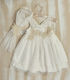 Lollipop Celebrations Ecru Baptism Clothing Set with Dress & Hair Accessories made of Lace 2pcs