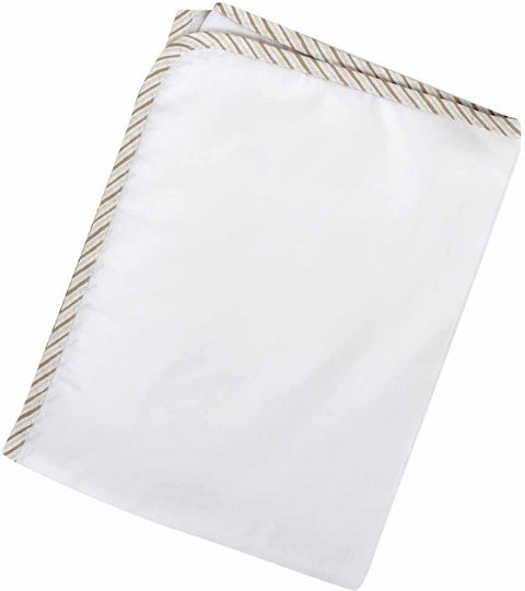 O Kosmos tou Morou Decke zum Einwickeln Baumwolle Weiß 90x90cm