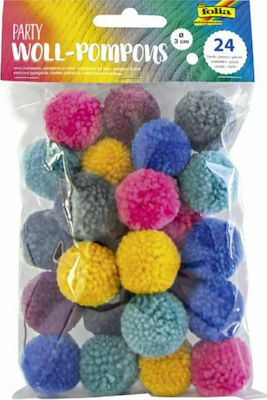 Folia Craft Pom Pom Set of 24pcs