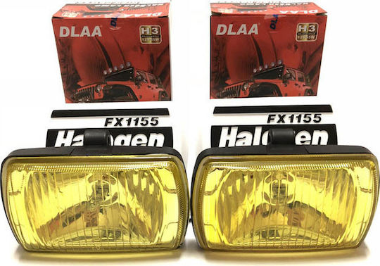 Auto Gs FX-155 / LA-1039 Squareς Headlights Car Universal with Yellow Lighting 1pcs