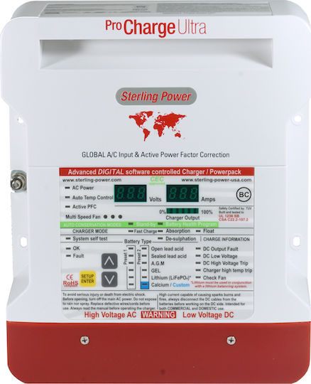 Eval Pro Charge Ultra Φορτιστής Μπαταρίας Σκάφους Φορτιστής Μπαταρίας 50A 12V