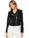 Guess Piele Jachetă de femei Biker Jacket Negru