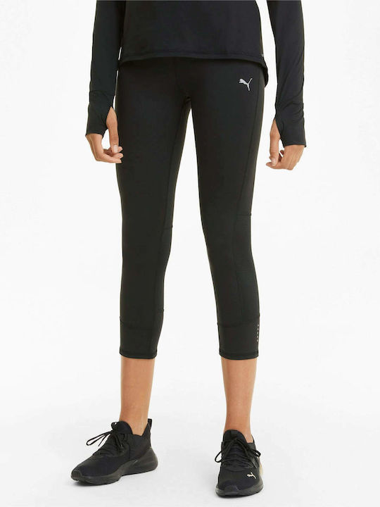 Vorite 3/4 Laufen Frauen Capri Leggings Hochgeschnitten Schwarz