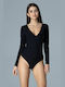 Figl Long Sleeve Bodysuit M651 Black 126177