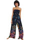 Desigual Iye Women's Sleeveless One-piece Suit Blue