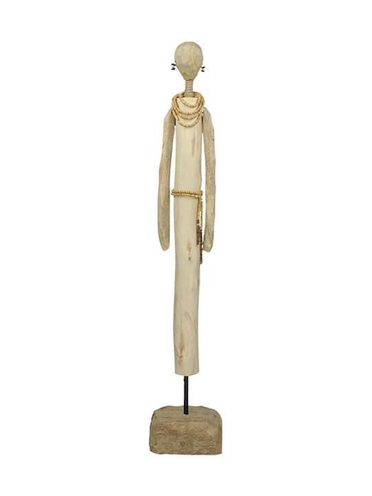 Zaros Dekorativ Statuette aus Holz Γυναικεία Φιγούρα 69cm 1Stück