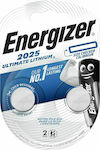 Energizer Ultimate Lithium Μπαταρίες Ρολογιών CR2025 3V 2τμχ
