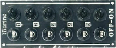 Eval Boat Switch with Panels Πίνακας Αδιάβροχος Τύπος με 4 Διακόπτες