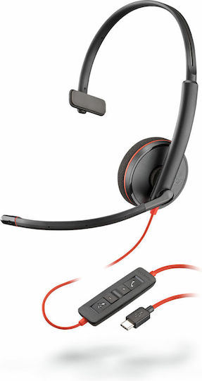 Poly Blackwire 3210 USB-C On Ear Multimedia Ακουστικά με μικρόφωνο