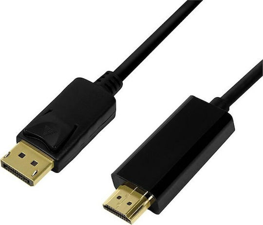 LogiLink Cable DisplayPort male - HDMI male 3m Μαύρο (CV0128)