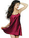 Miorre Satin Women's Nightdress Burgundy 18568