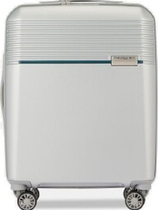 Hedgren Stripe HLNO01XS Valiză De Călătorie De Cabină Tough Argintie Cu 4 Roți Înălțime 55 Cm