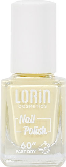 Lorin Fast Dry Polish 60" Glossy Βερνίκι Νυχιών Quick Dry Κίτρινο 201 13ml