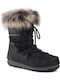 Snow Boots with Laces & Fur Monaco Low Black