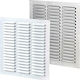 Vents Square Vent Louver with Sieve 20x20cm Ασημί