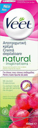 Veet Natural Inspirations Κρέμα Αποτρίχωσης Σώματος με Φυσικό Σταφυλέλαιο 200ml