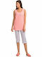 Vamp Summer Women's Pyjama Set Cotton Pink