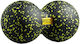 4FIZJO Doppelte Massageball Roller Kugelrolle Schwarz 12cm