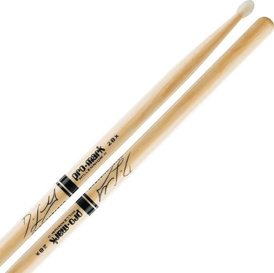 Promark Hickory Μπαγκέτες Ντραμς Dave Lombardo Signature Tip 2B με Σχήμα Μύτης Drop