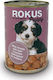 Rokus Wet Food for Puppies in Cans with Calf 410gr