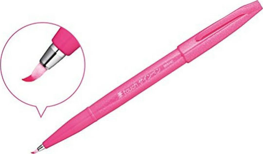 Pentel Brush Sign Pen Marker 1mm Rosa