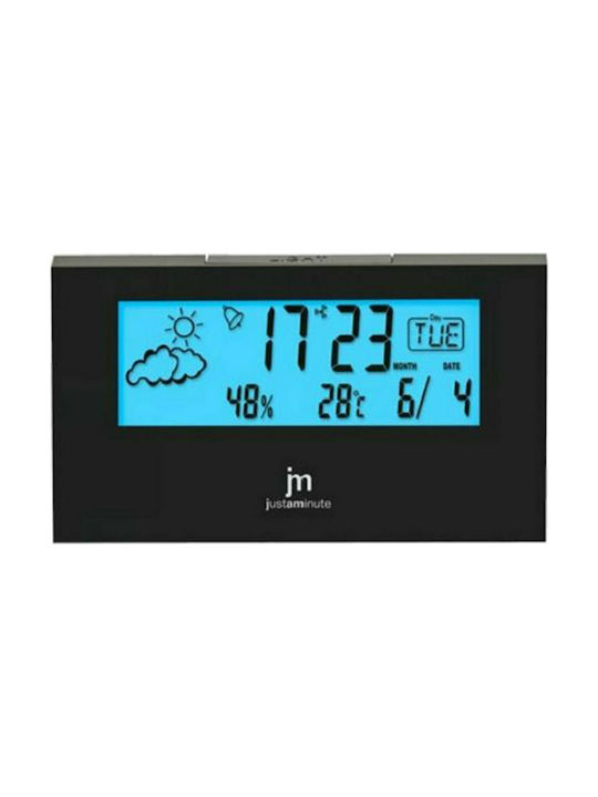 Justaminute Tabletop Digital Clock with Alarm Black JD9523N