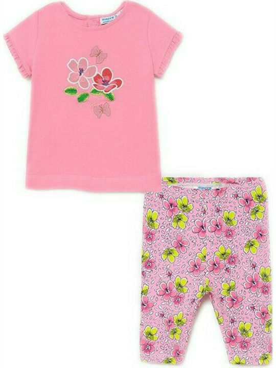 Mayoral Kids Set with Leggings Summer 2pcs Pink