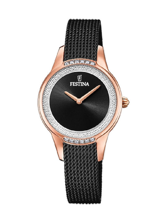 Festina Women's Watch with Black Fabric Strap