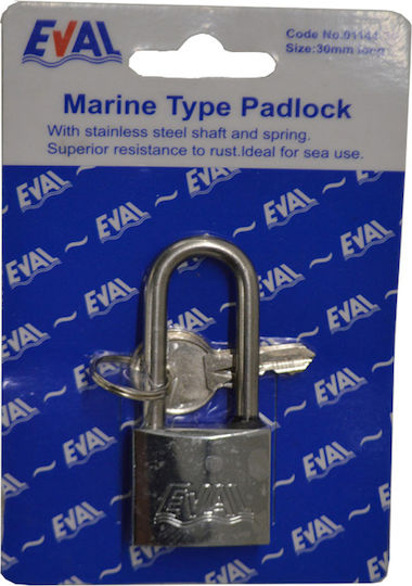 Eval Steel Padlock Lengthened with Key 50mm 1pcs