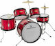 Soundsation Junior Kit 5 pcs Drum set JDK100-MR Drum Set Metallic Red