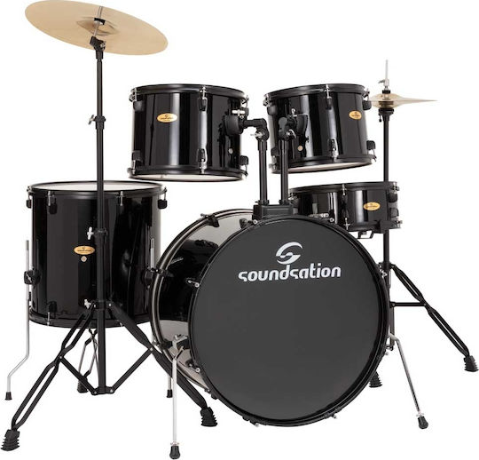 Soundsation Wrapped Finish 5 pcs Drum set in poplar Комплект Барабани Черен