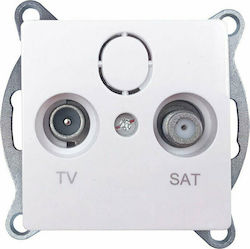 Aca Prime TV and Satellite Antenna Socket Aerial in White color 1000114301