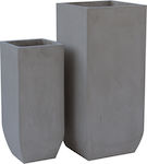 Woodwell Flower Pot 1 Set 2 Γλάστρες Cement Grey