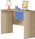 Ν3 Kinderschreibtisch aus Melamin Latte-Blue 100x55x79cm