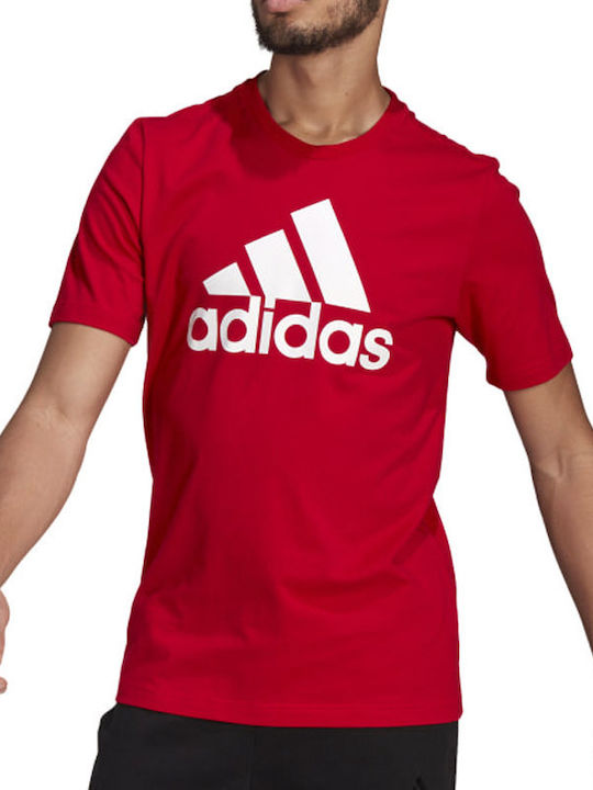Adidas Essentials Ανδρικό T-shirt Κοντομάνικο Κόκκινο