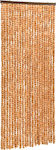 vidaXL Fabric Door Curtain Ochre-White 90x220cm 325458