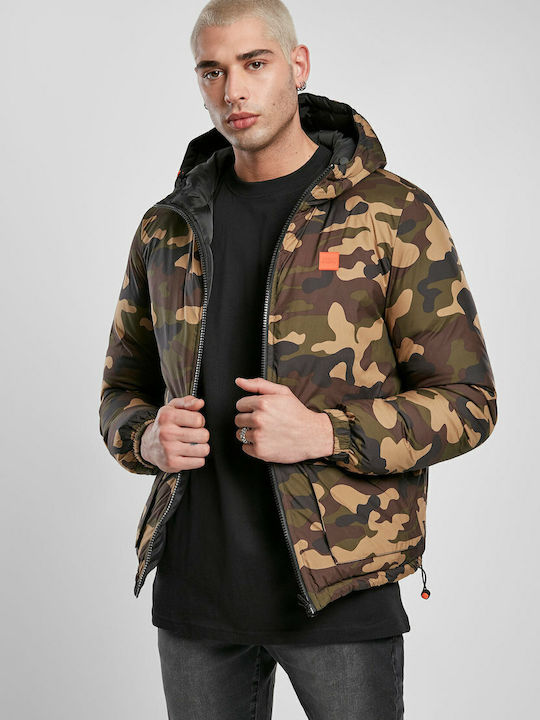 Classics Μπουφάν Puffer Διπλής Όψης Black / Wood Camo