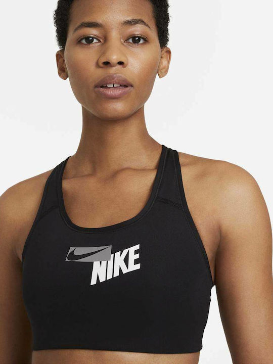 Nike Dri-Fit Γυναικείο Αθλητικό Μπουστάκι Μαύρο με Επένδυση & Ελαφριά Ενίσχυση